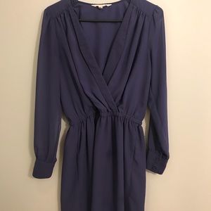 Bcbg long sleeved purple dress